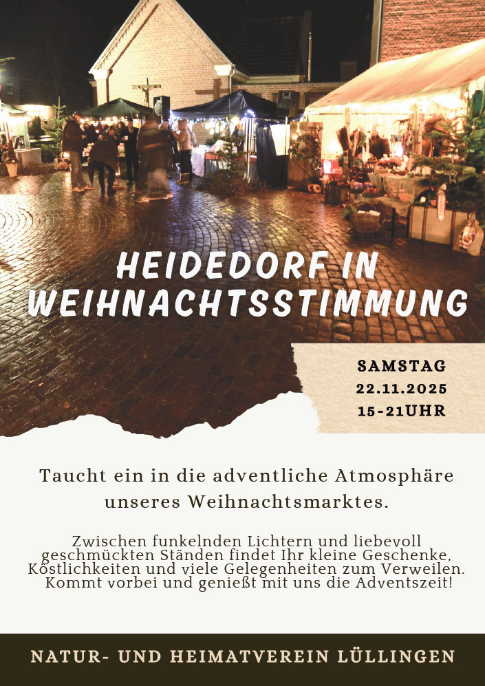 Weihnachtsmarkt Lüllingen 2025 Flyer